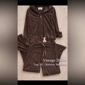 Vintage from 2002 Juicy Couture brown terry Hoodie